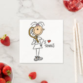 Serviette En Papier Femme I Love Tennis (En situation)