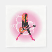 Serviette En Papier Femme Jouant de la guitare (Devant)