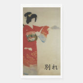 Serviette En Papier femme kimono rouge - wakare (Devant)