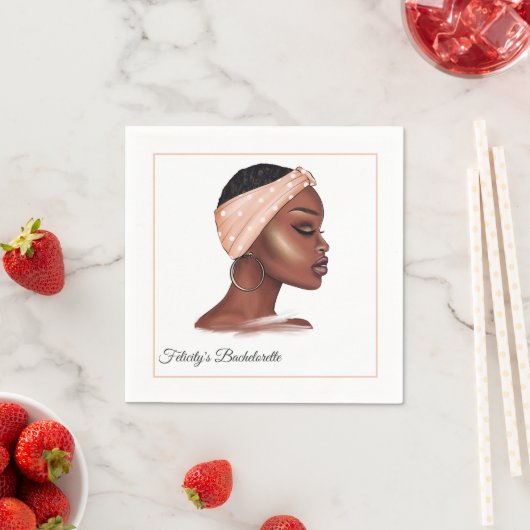 Serviette En Papier Femme noire (En situation)