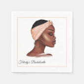 Serviette En Papier Femme noire (Devant)