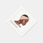 Serviette En Papier Femme noire (Coin)