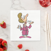 Serviette En Papier Femme prenant des pilules (En situation)