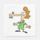 Serviette En Papier Femme Qui A Dit Mensonges (Devant)