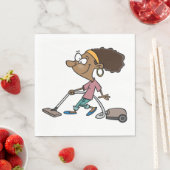 Serviette En Papier Femme qui accumule (En situation)