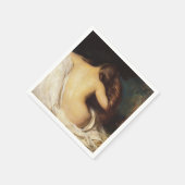 Serviette En Papier Femme qui pleure ses cheveux (par Joseph DeCamp) (Coin)