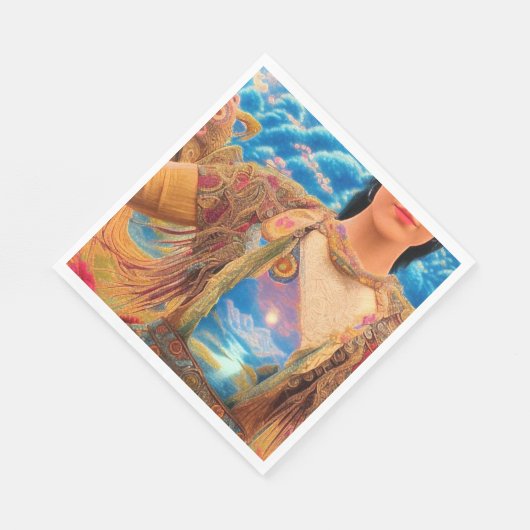 Serviette En Papier Femme Shaman (Coin)