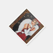 Serviette En Papier Femme vintage des années 20 (Coin)