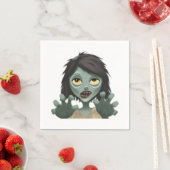 Serviette En Papier Femme Zombie - Emoji (En situation)