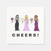 Serviette En Papier Femmes à vin personnalisables (Devant)