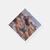 Serviette En Papier Femmes bronzage sur la plage (par Serebriakova) (Coin)