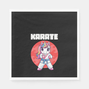 Serviette En Papier Femmes Funny Unicorne Karaté Girl Karate Martial A