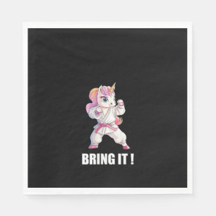 Serviette En Papier Femmes Japonais Karateka Unicorn Débardeur