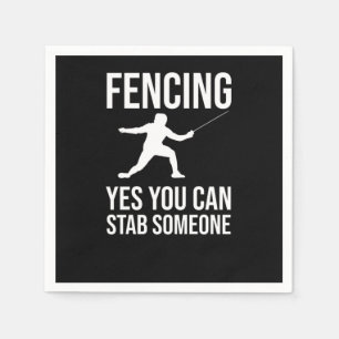 Serviette En Papier Fencing Sabre Foil Sword Fencer