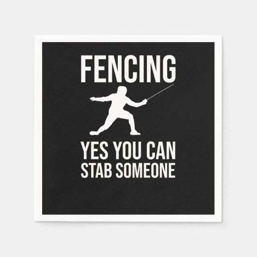 Serviette En Papier Fencing Sabre Foil Sword Fencer (Devant)