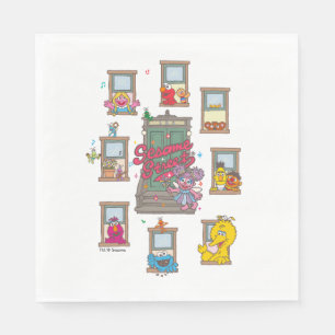 Serviette En Papier Fenêtre Art Vintage