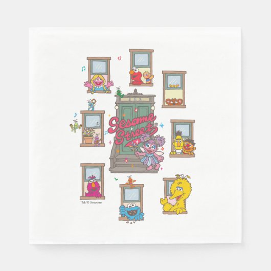 Serviette En Papier Fenêtre Art Vintage (Devant)