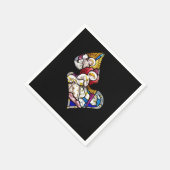 SERVIETTE EN PAPIER FENÊTRE EN VERRE STAINÉ (Coin)