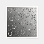 Serviette En Papier fer à cheval, argent, gris motif, chance, motif, r (Devant)