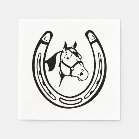 Serviette En Papier Fer à cheval vintage (Devant)
