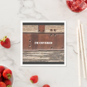 Serviette En Papier Fer Bois look homme fort (En situation)