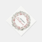 Serviette En Papier Fer d'aquarelle de Noël (Coin)
