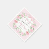 Serviette En Papier Fer rose avec douche avant bébé à arc mignon (Coin)