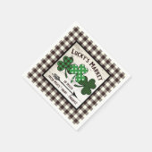 SERVIETTE EN PAPIER FERM HOUSE ST PATRICK'S DAME SHAMROCK DÉCOUPAGE AR (Coin)
