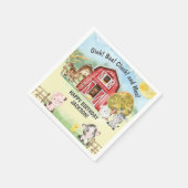 Serviette En Papier ferme animal grange thème 2e anniversaire Bienvenu (Coin)
