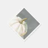 Serviette En Papier Ferme automne blanc citrouille (Coin)