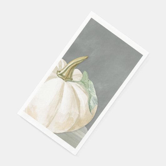 Serviette En Papier Ferme automne blanc citrouille (Coin)