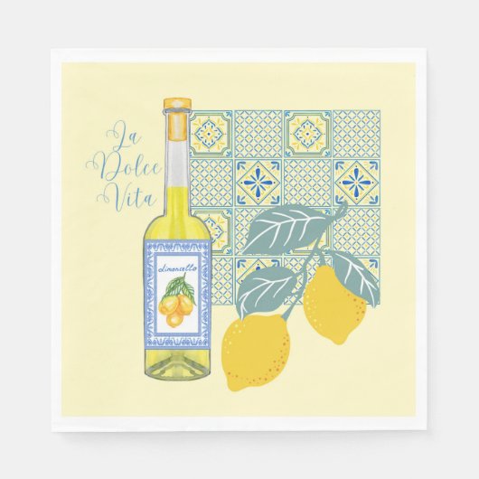 Serviette En Papier Ferme aux citrons Rétro (Devant)