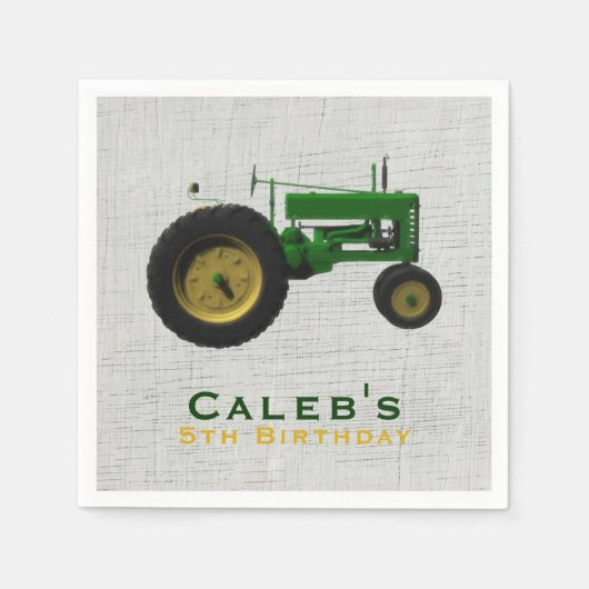 Serviette En Papier Ferme Barnyard Tractor Anniversaire Fête Favoriser (Devant)