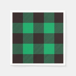 Serviette En Papier Ferme de En vichy Buffalo noir vert