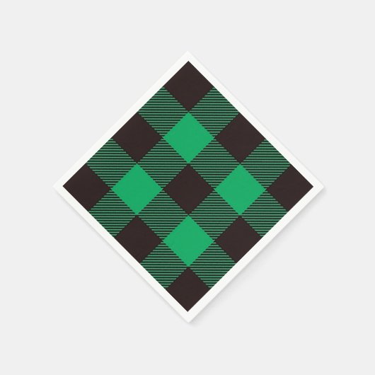 Serviette En Papier Ferme de En vichy Buffalo noir vert (Coin)