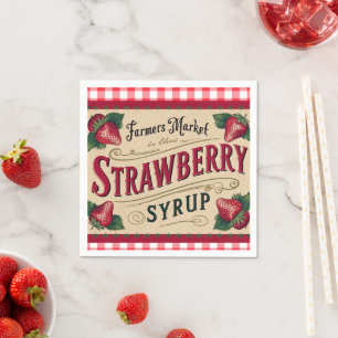 Serviette En Papier Ferme de fraises