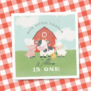 Serviette En Papier Ferme de garçons mignons Anniversaire Cowboy