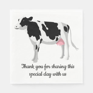 Serviette En Papier Ferme de mariage de campagne amateur de vaches Mer