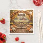 Serviette En Papier Ferme de Thanksgiving (En situation)
