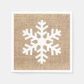 Serviette En Papier Ferme moderne Noël Flambeau de neige Rustique Burl (Devant)
