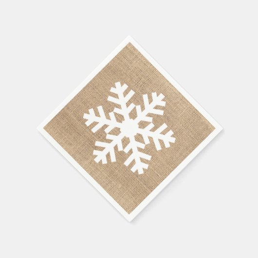 Serviette En Papier Ferme moderne Noël Flambeau de neige Rustique Burl (Coin)