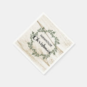 Serviette En Papier Ferme moderne Wreath de Noël Bois rustique (Coin)