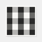 Serviette En Papier Ferme noir blanc buffle chèque serviettes (Devant)