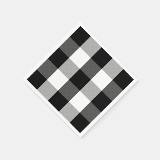 Serviette En Papier Ferme noir blanc buffle chèque serviettes (Coin)