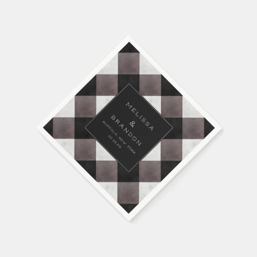 Serviette En Papier Ferme Plaid Buffalo à carreaux Mariage Dîner (Coin)