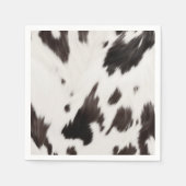 Serviette En Papier Ferme Ranch Rustique Peau de Vache Country Western (Devant)