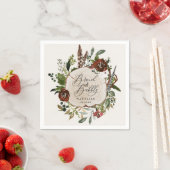 Serviette En Papier Ferme rustique Bourgogne botanique douche de nage (En situation)