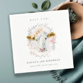 Serviette En Papier Ferme Rustique de Vache Sainte Flora Wreath N'impo