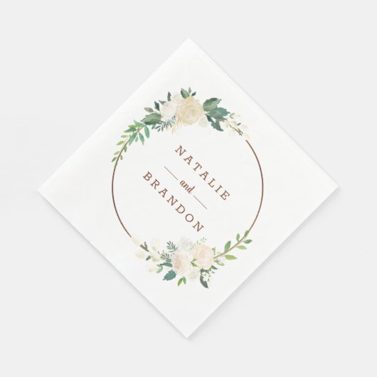 Serviette En Papier Ferme Rustique frais Pays Monogramme Dîner (Coin)