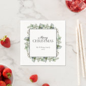 Serviette En Papier Ferme rustique Joyeux Noël (En situation)
